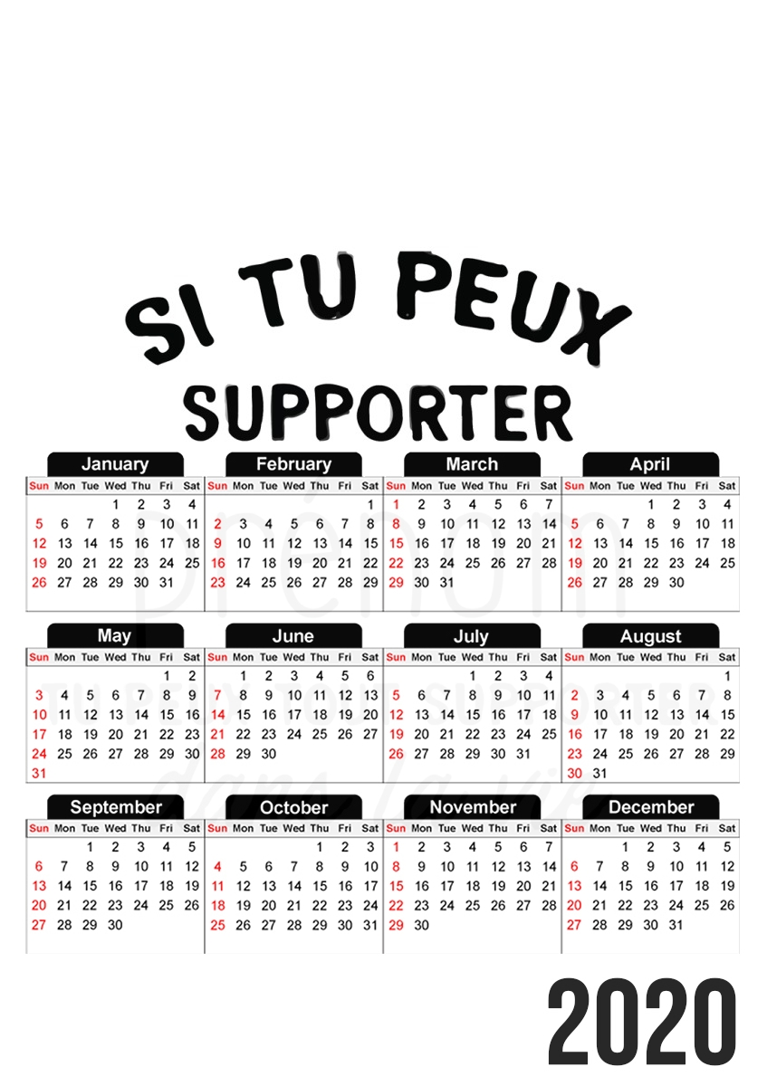 Si tu peux supporter prenom tu peux tout supporter dans la vie für A3 Fotokalender 30x43cm