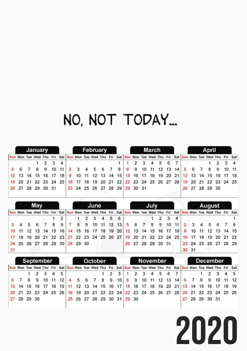 Snoopy No Not Today für A3 Fotokalender 30x43cm