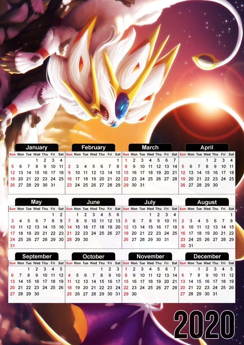 Solgaleo And Lunala für A3 Fotokalender 30x43cm