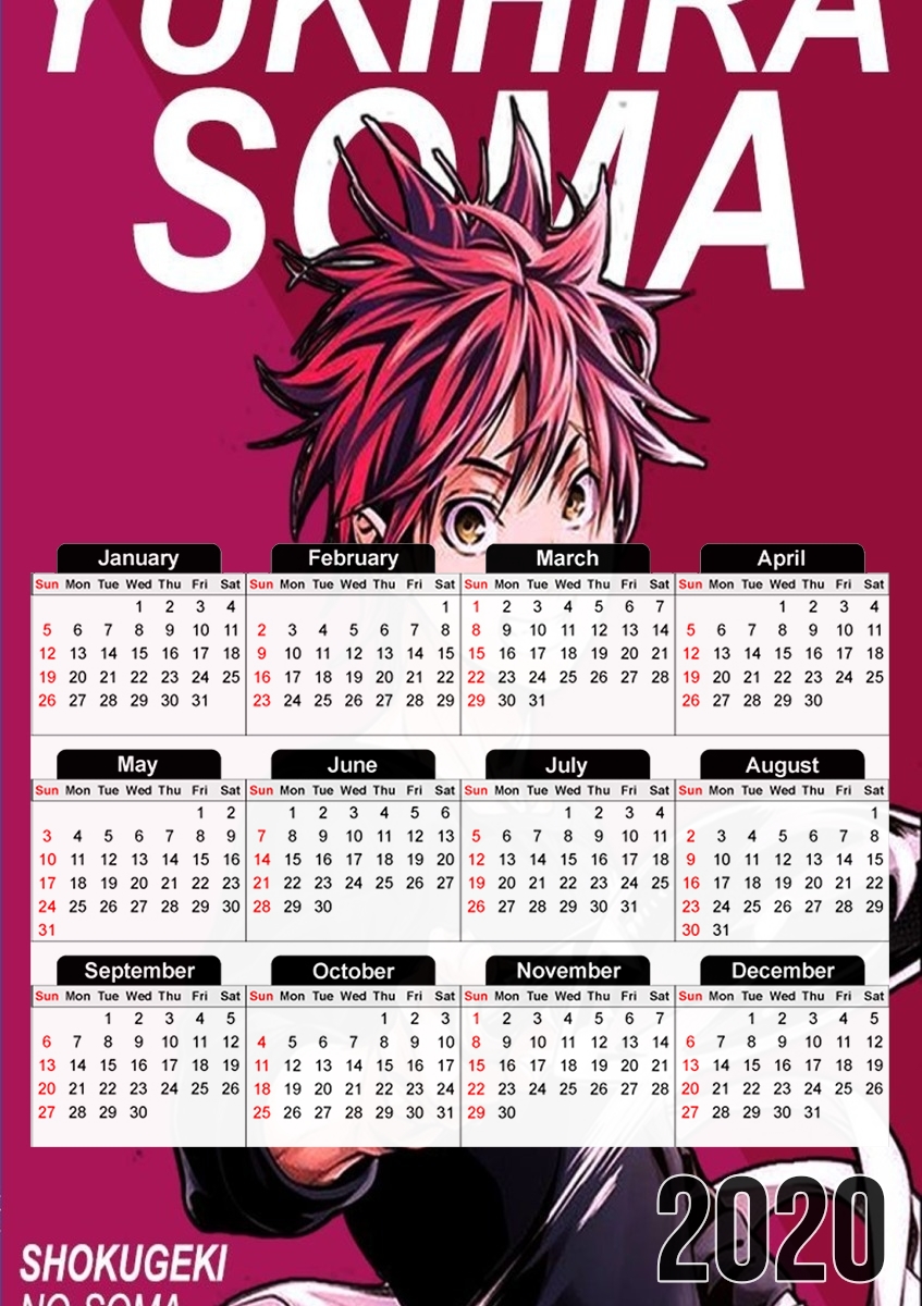 Soma Yukihira Food wars für A3 Fotokalender 30x43cm