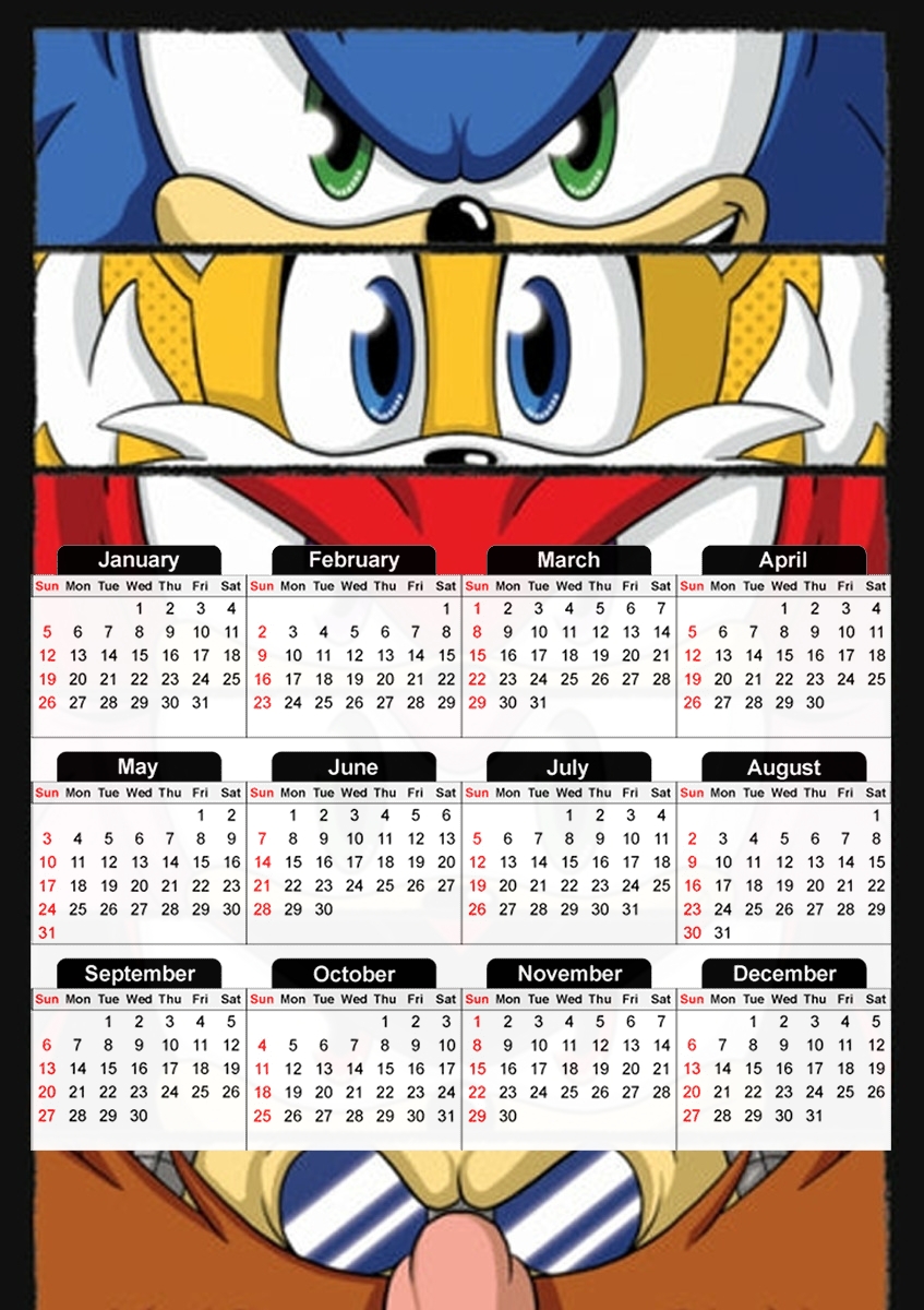 Sonic eyes für A3 Fotokalender 30x43cm