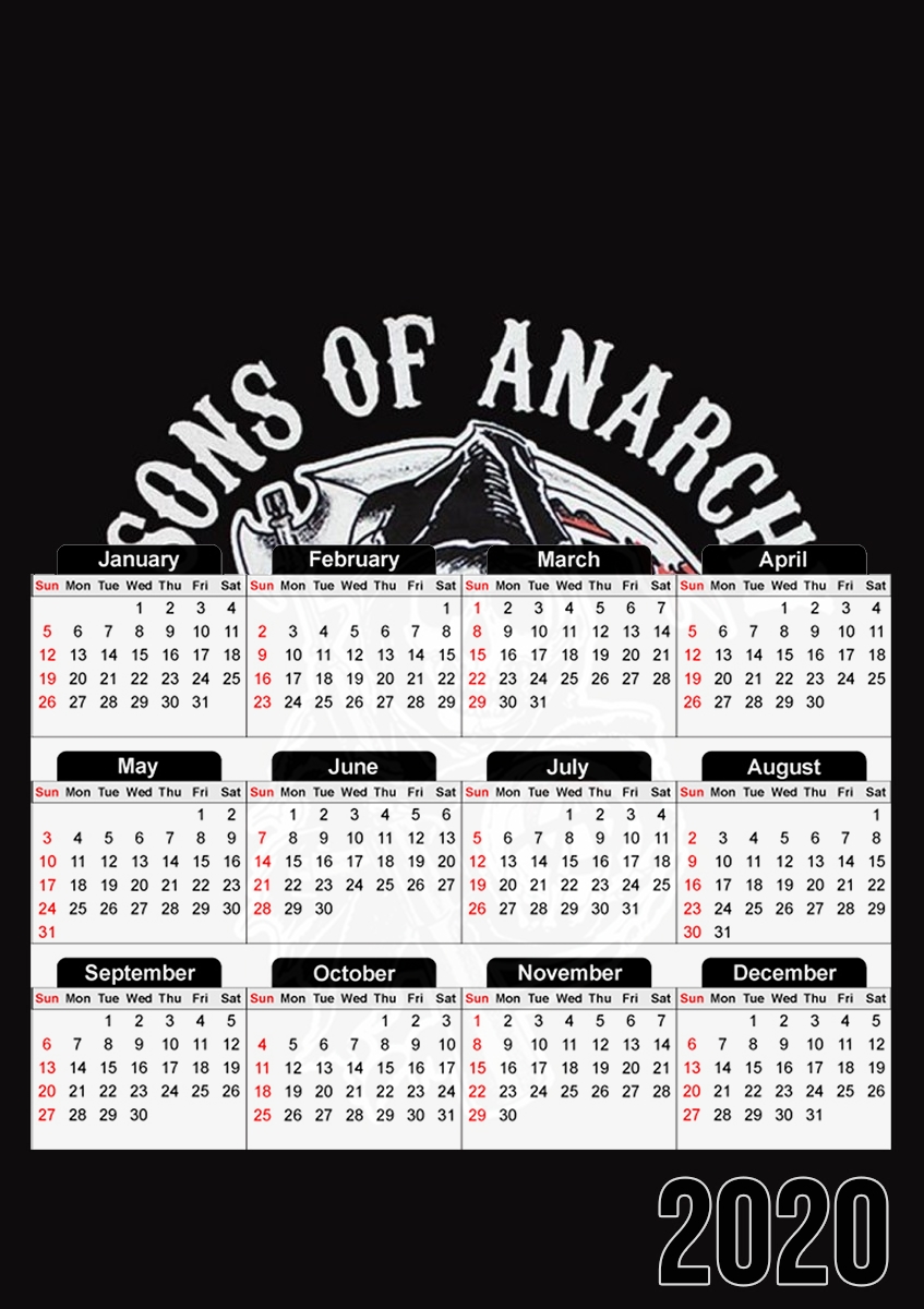 Sons Of Anarchy Skull Moto für A3 Fotokalender 30x43cm