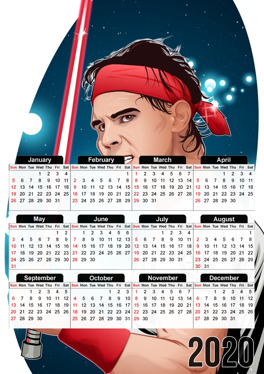 Star Wars Collection: Rafael Nadal Sith ATP für A3 Fotokalender 30x43cm