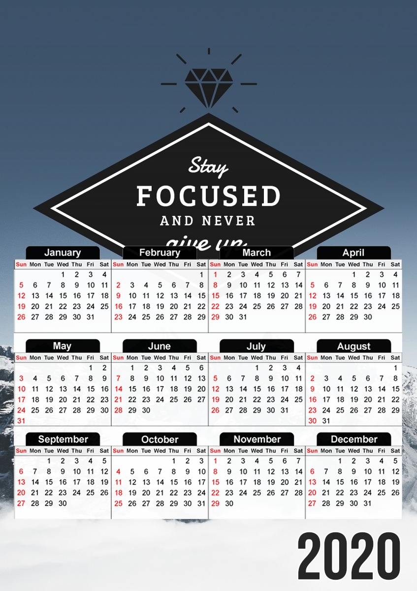 Stay focused für A3 Fotokalender 30x43cm