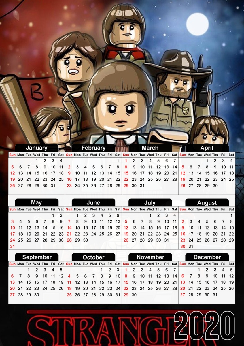 Stranger Things Lego Art für A3 Fotokalender 30x43cm