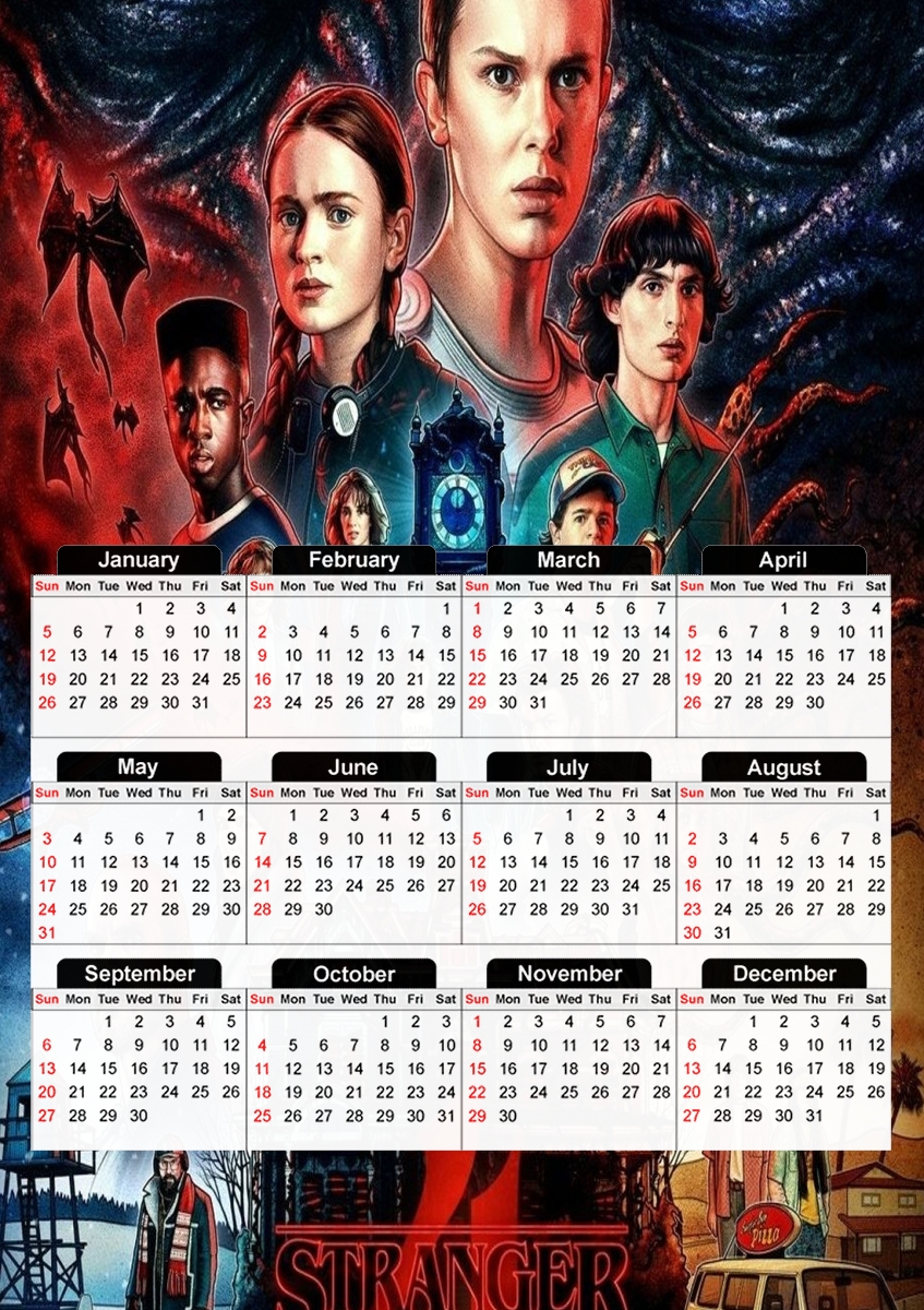 Stranger Things Season 4 für A3 Fotokalender 30x43cm