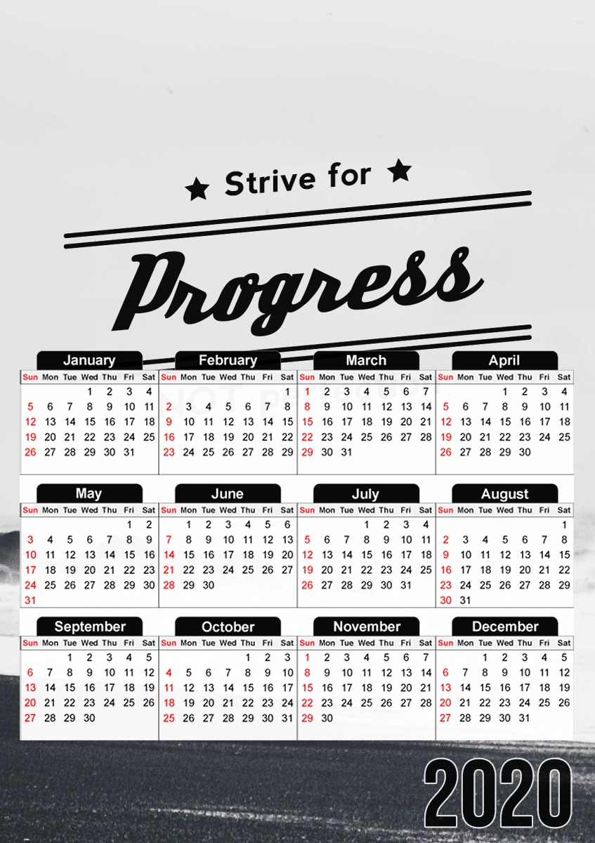 Strive for progress für A3 Fotokalender 30x43cm