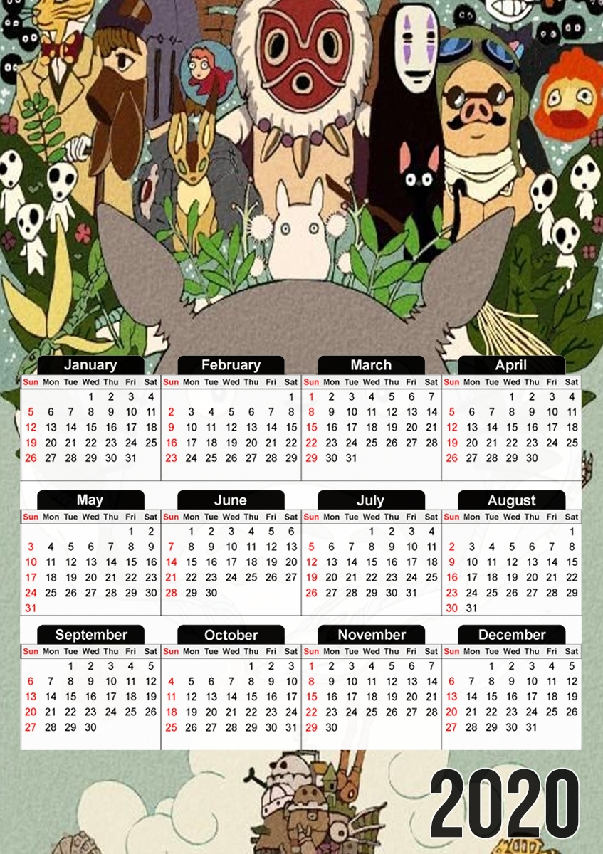 studio ghibli für A3 Fotokalender 30x43cm