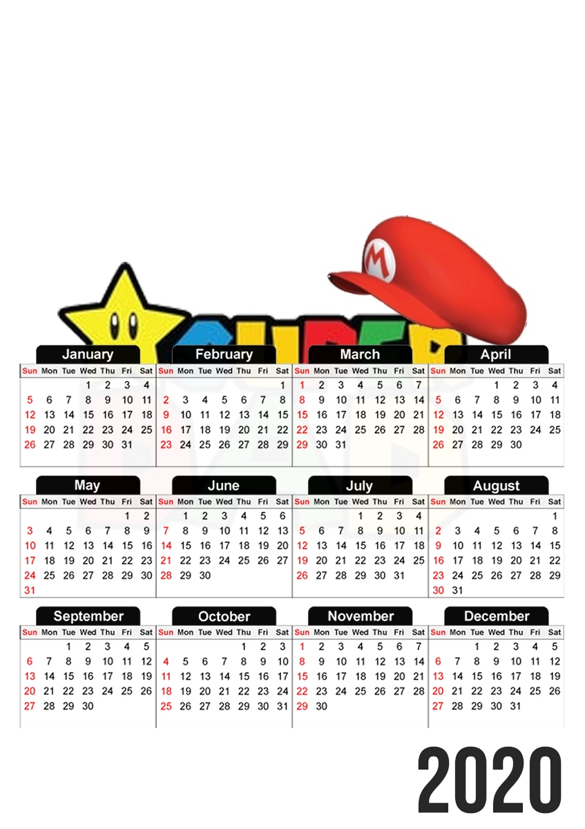 Super Dad Mario humour für A3 Fotokalender 30x43cm