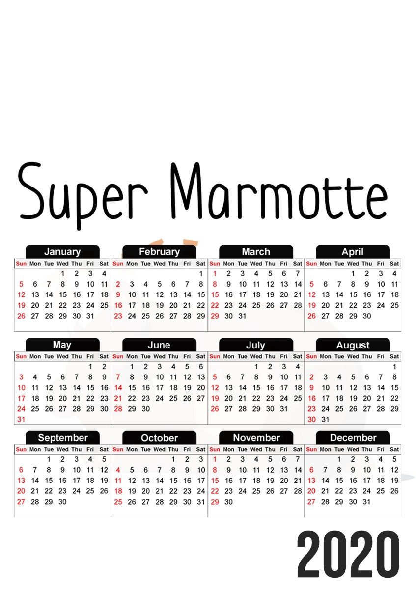 Super marmotte für A3 Fotokalender 30x43cm