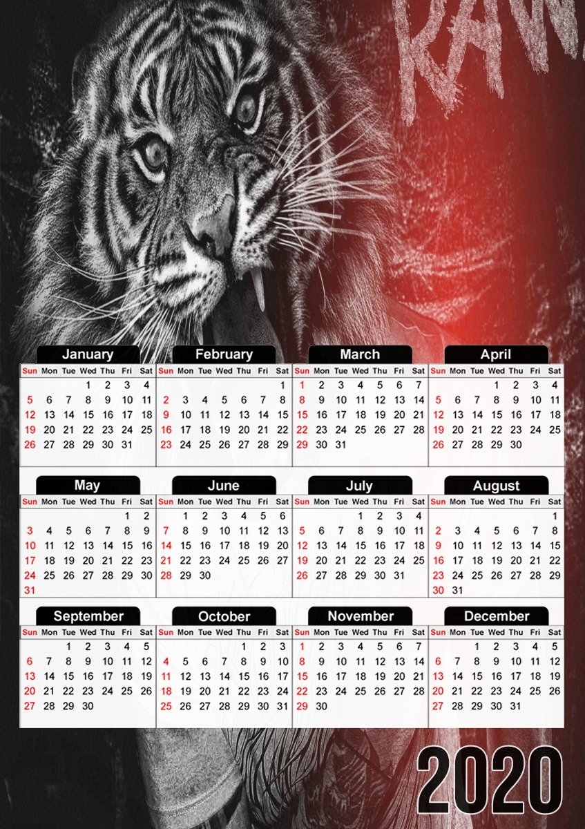 Swag Tiger für A3 Fotokalender 30x43cm