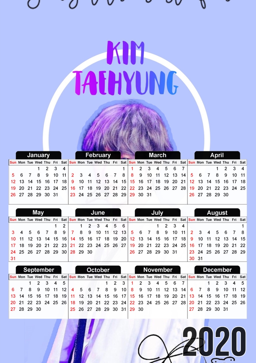 taehyung bts für A3 Fotokalender 30x43cm