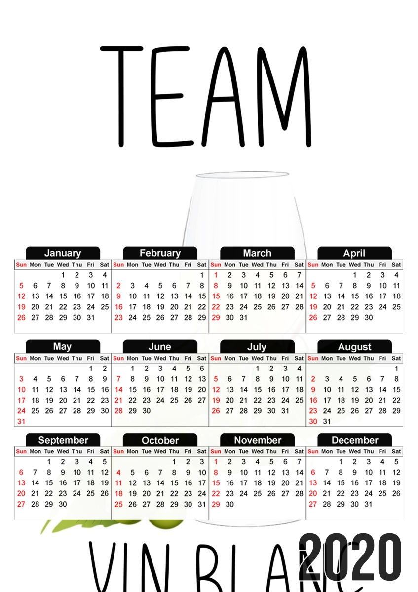 Team Vin Blanc für A3 Fotokalender 30x43cm