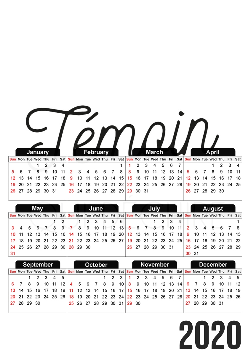 Temoin qui dechire für A3 Fotokalender 30x43cm