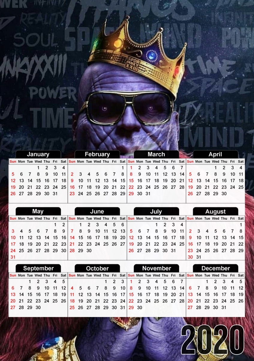 Thanos mashup Notorious BIG für A3 Fotokalender 30x43cm