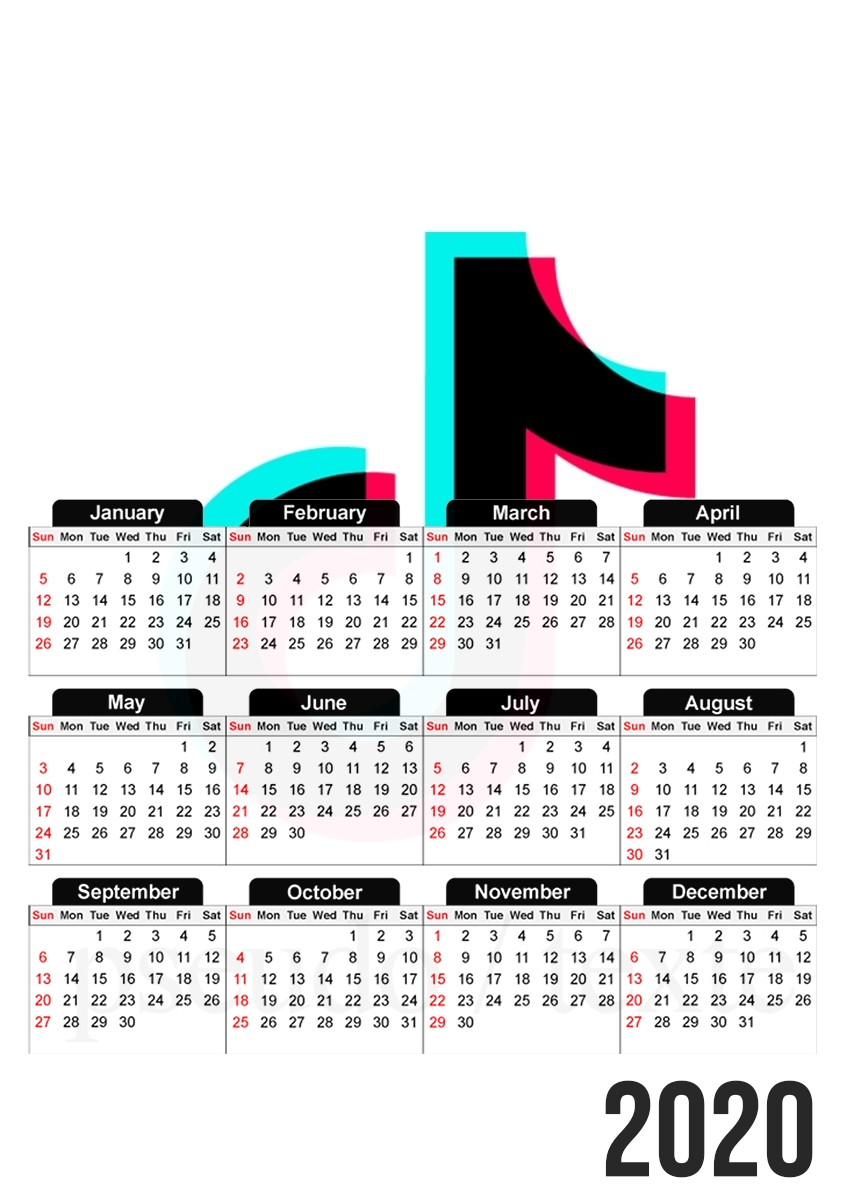 Tiktok personnalisable für A3 Fotokalender 30x43cm