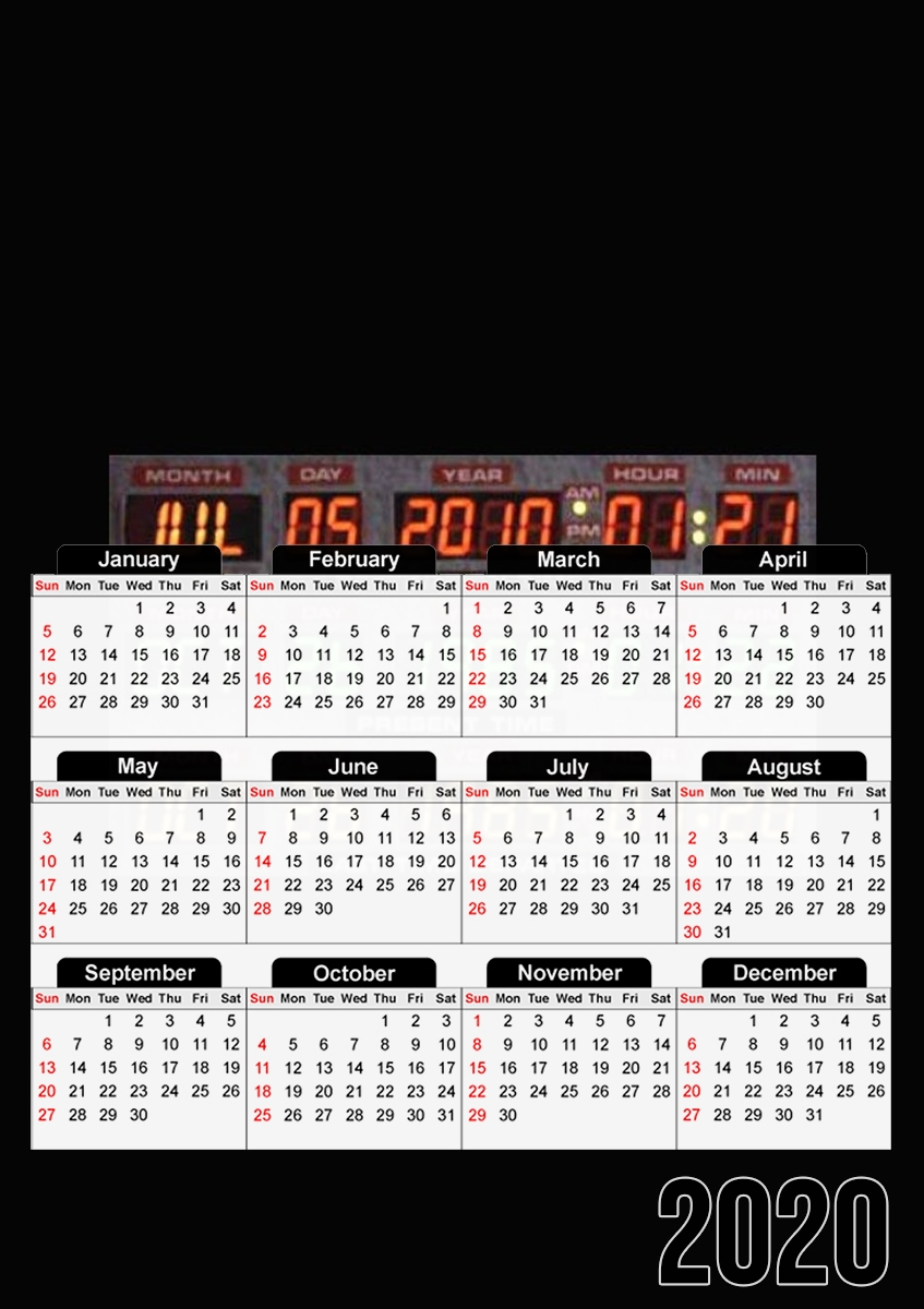 Time Machine Back To The Future für A3 Fotokalender 30x43cm