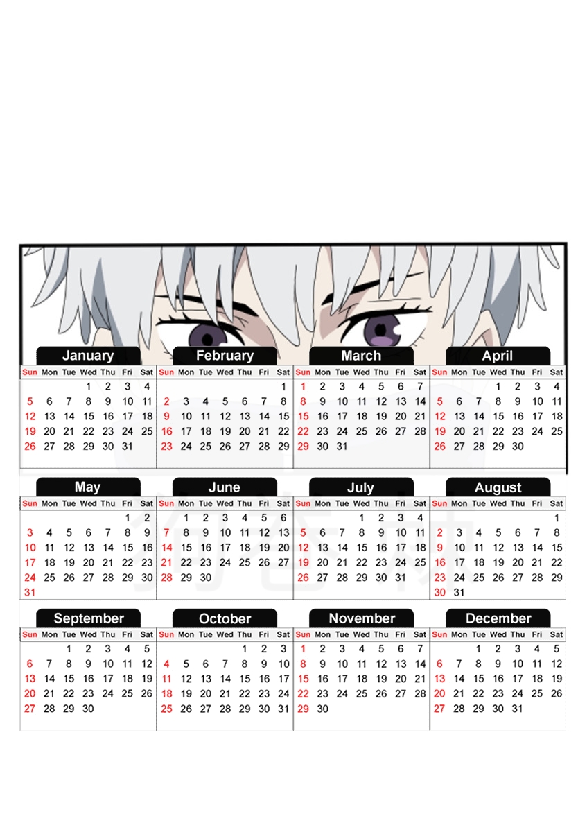 Toge Jujutsu Kaisen - Eyes Looking für A3 Fotokalender 30x43cm