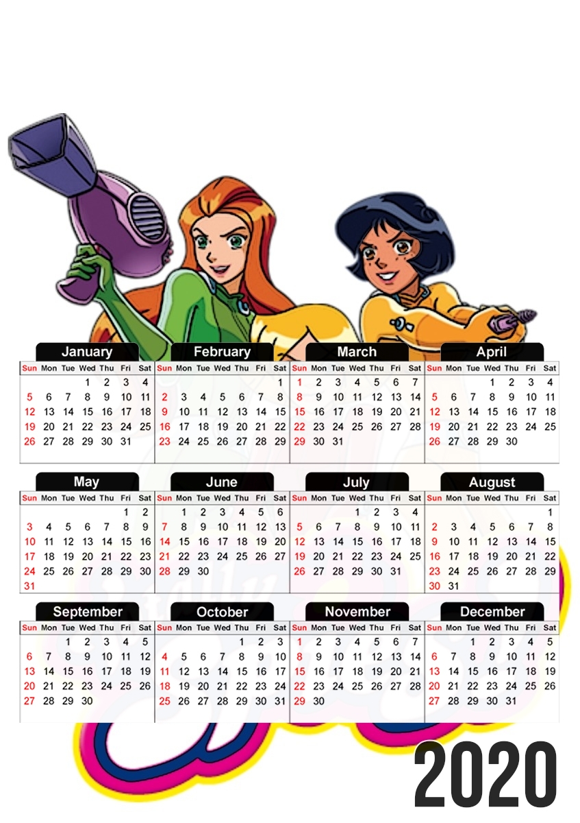 Totally Spies Contour Hard für A3 Fotokalender 30x43cm