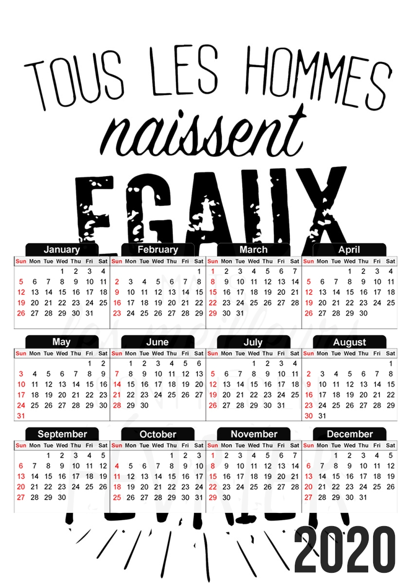 Tous les hommes naissent egaux mais les meilleurs sont nes en fevrier für A3 Fotokalender 30x43cm