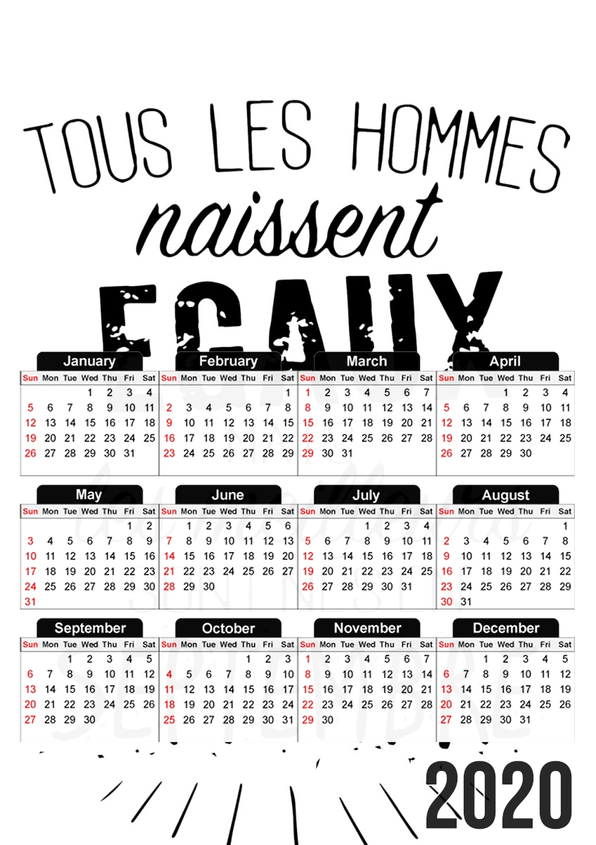 Tous les hommes naissent egaux mais les meilleurs sont nes en Septembre für A3 Fotokalender 30x43cm