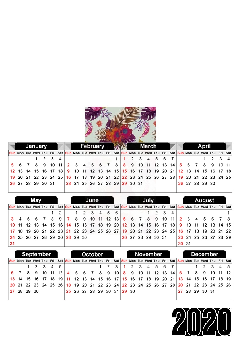 Tropische Blumen passion für A3 Fotokalender 30x43cm