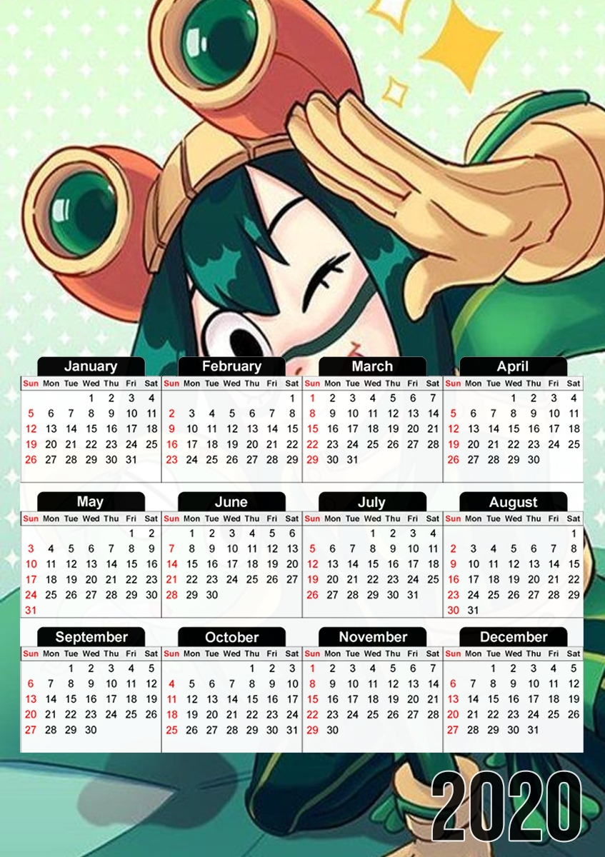 tsuyu  keroro Frog Family für A3 Fotokalender 30x43cm