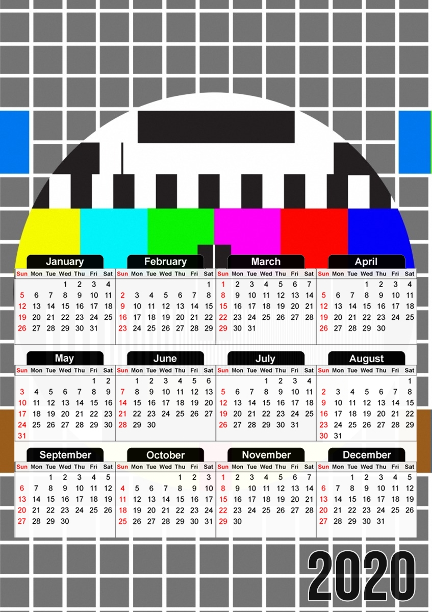 tv test screen für A3 Fotokalender 30x43cm