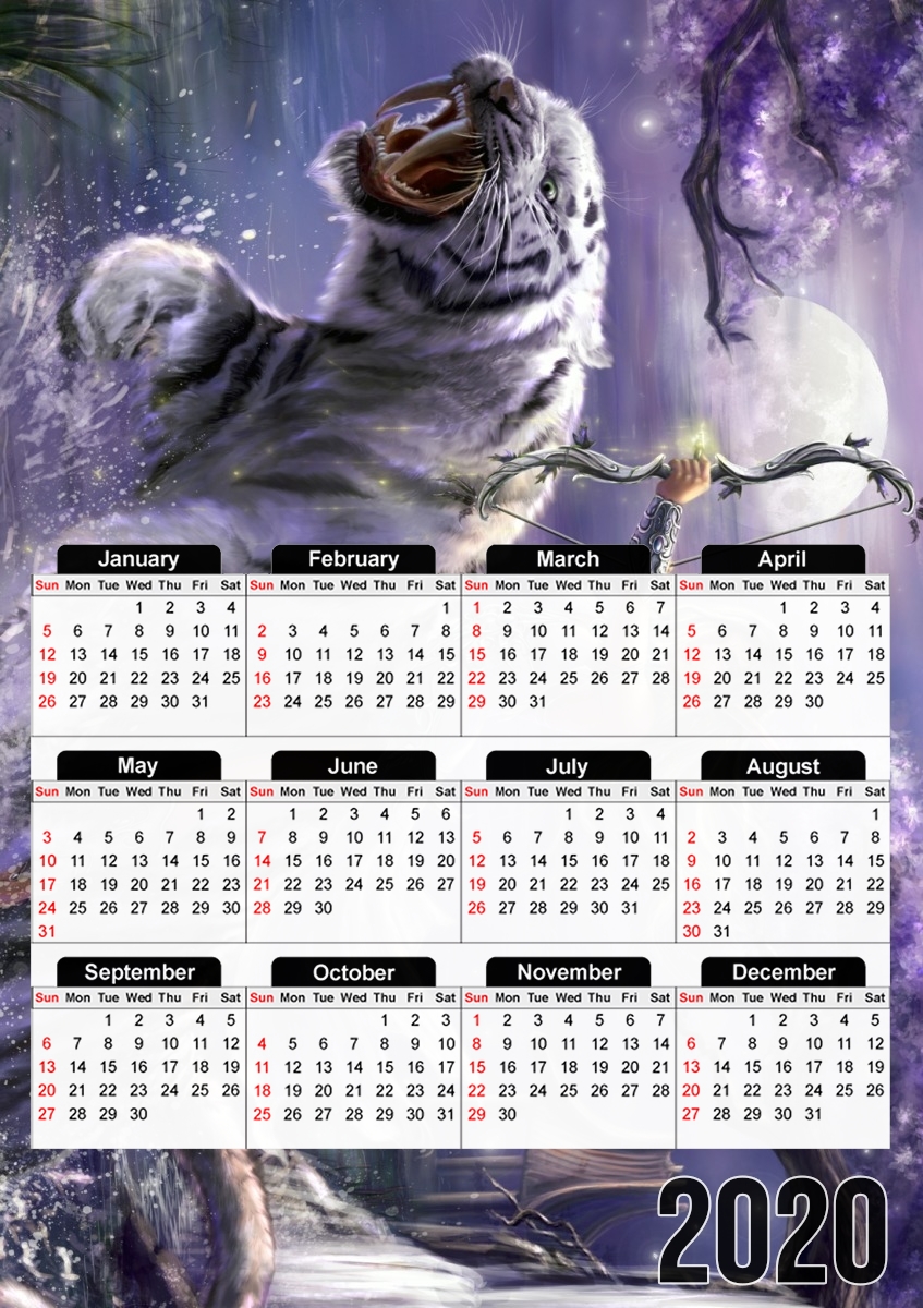 Tyrande Whisperwind World Of Warcraft Art für A3 Fotokalender 30x43cm