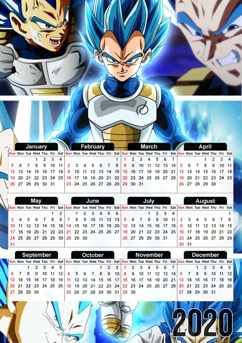 Vegeta SSJ Blue für A3 Fotokalender 30x43cm