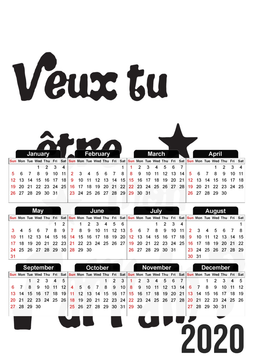 Veux tu etre mon parrain für A3 Fotokalender 30x43cm