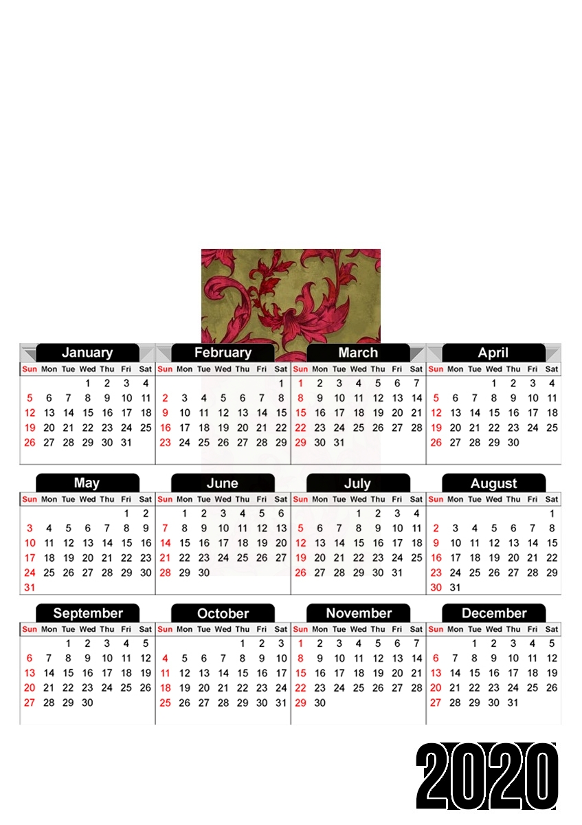 Vintage Scarlet für A3 Fotokalender 30x43cm