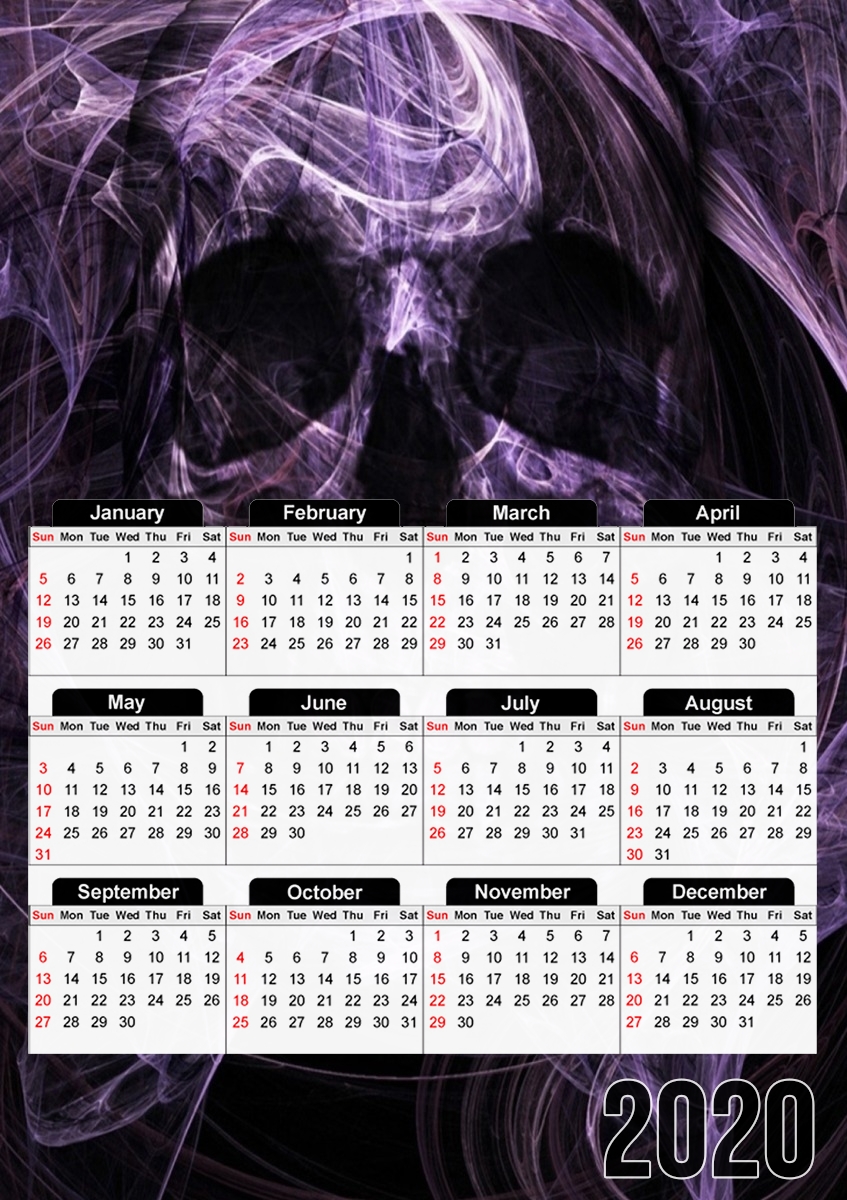 Violet Skull für A3 Fotokalender 30x43cm