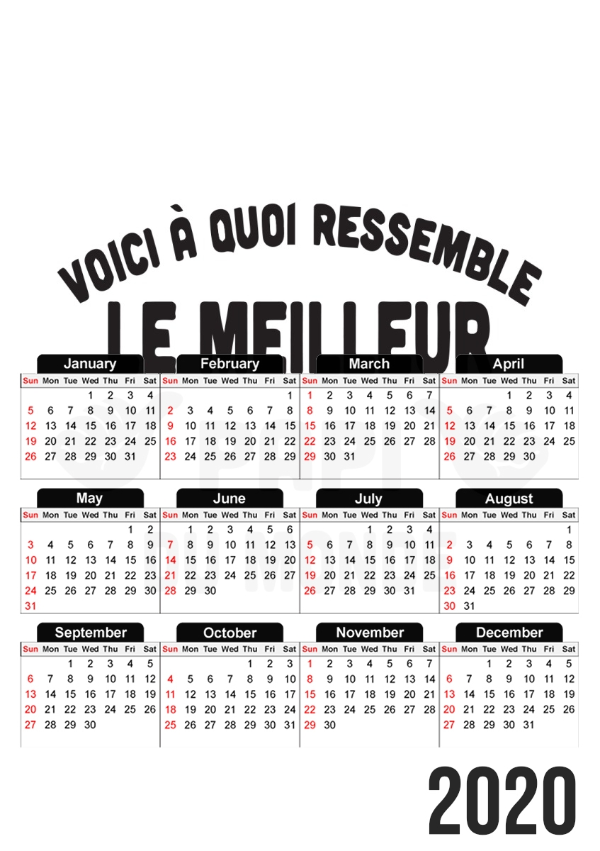 Voici a quoi ressemble le meilleur Papi du monde für A3 Fotokalender 30x43cm