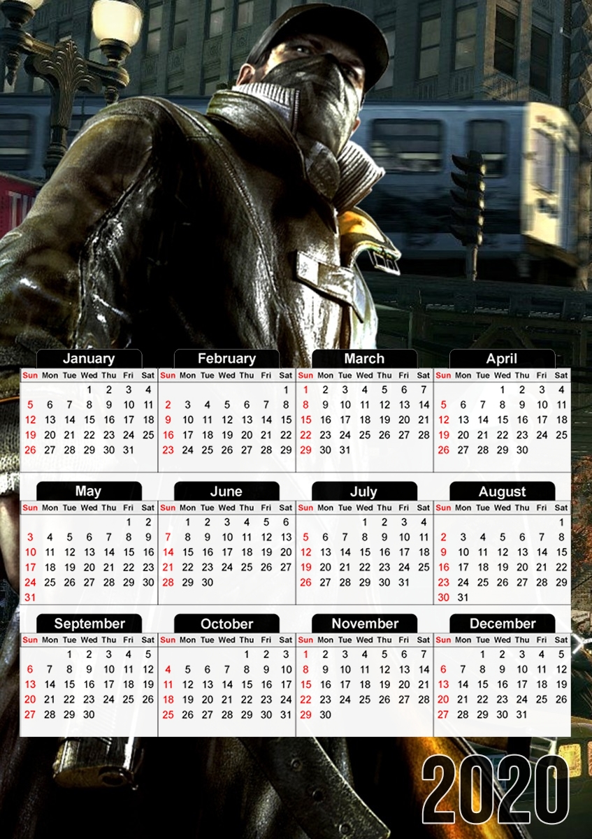 Watch Dogs Everything is connected für A3 Fotokalender 30x43cm