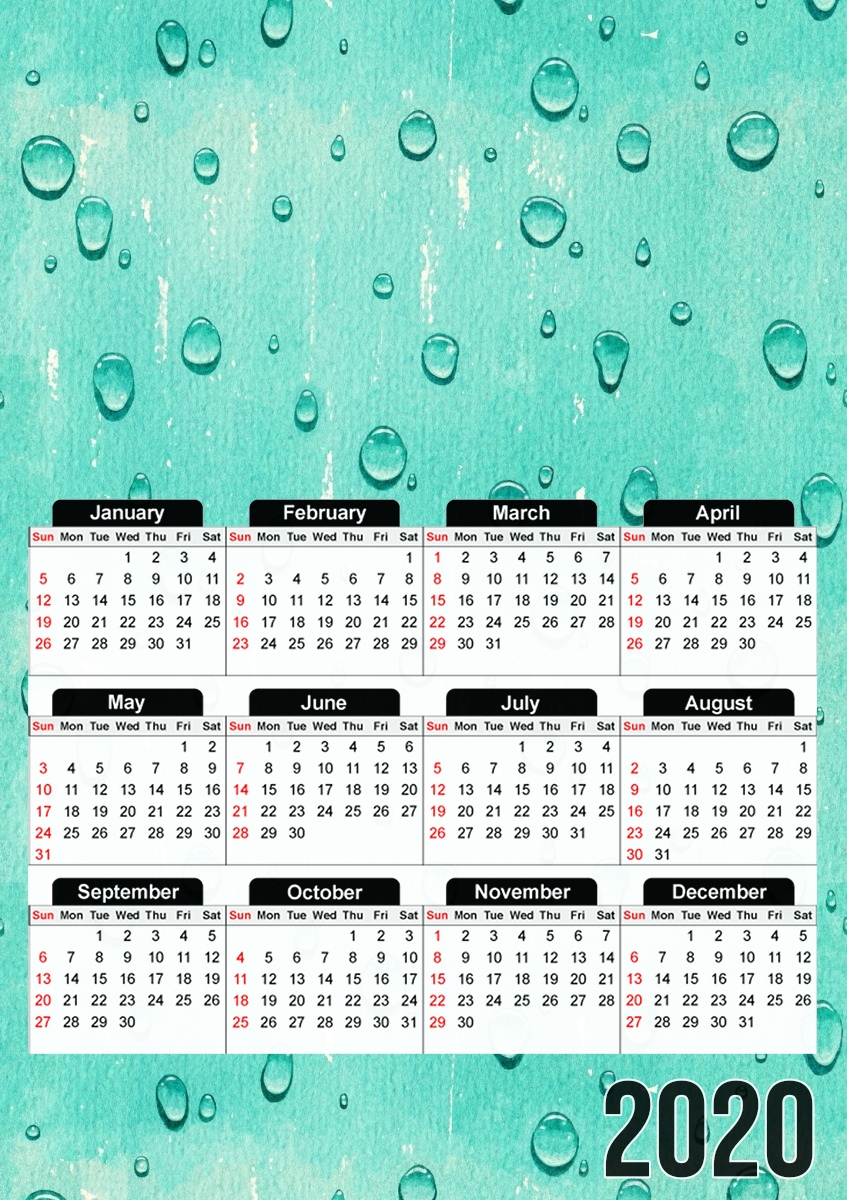 Water Drops Pattern für A3 Fotokalender 30x43cm