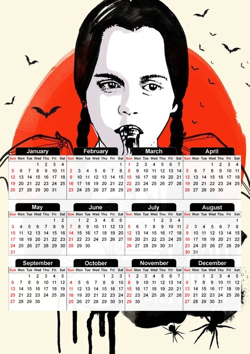 Wednesday Addams have everything für A3 Fotokalender 30x43cm