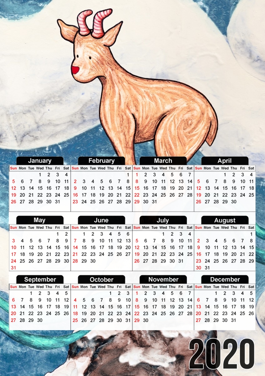 Winter Goat für A3 Fotokalender 30x43cm