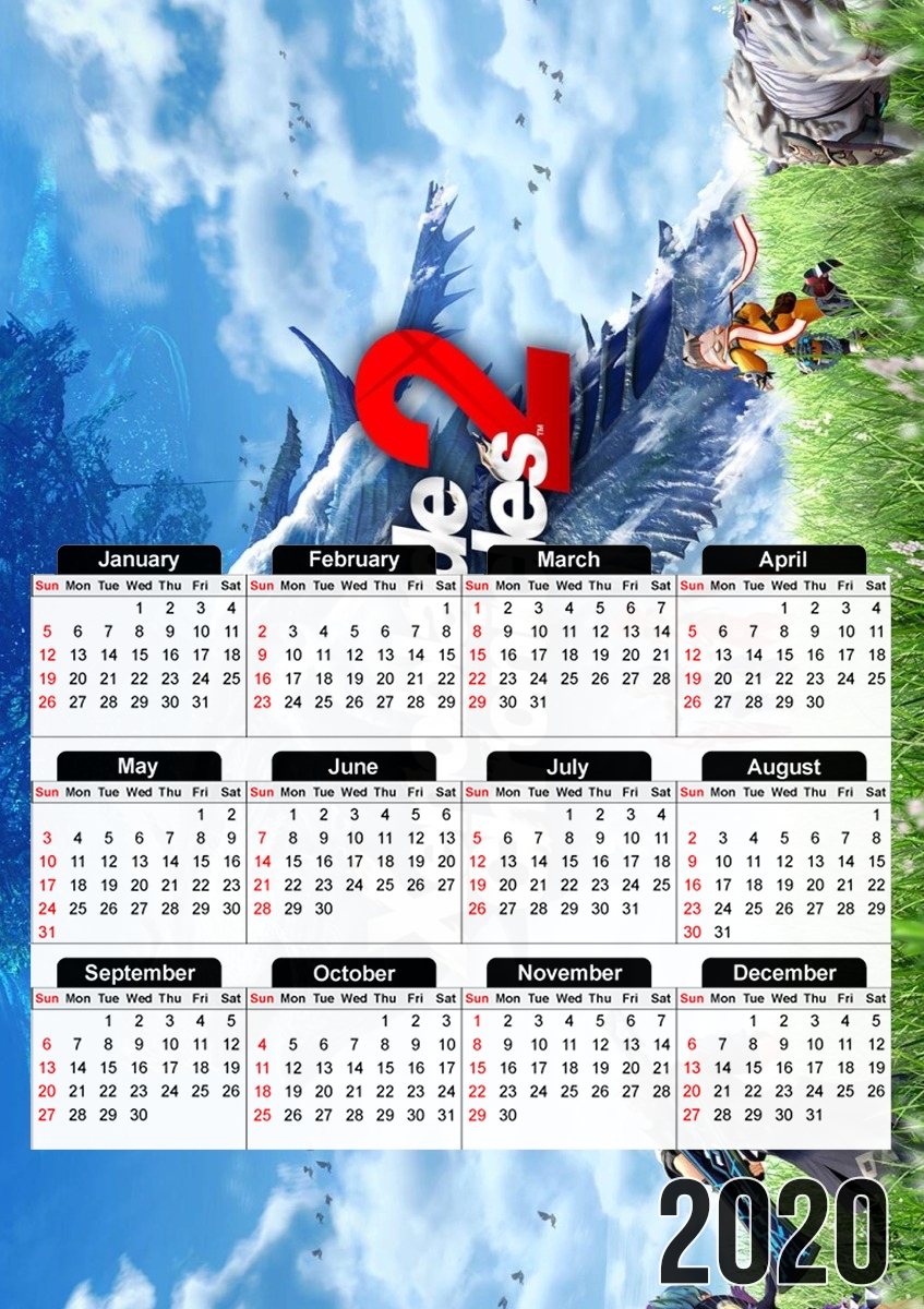 Xenoblade Chronicles 2 für A3 Fotokalender 30x43cm