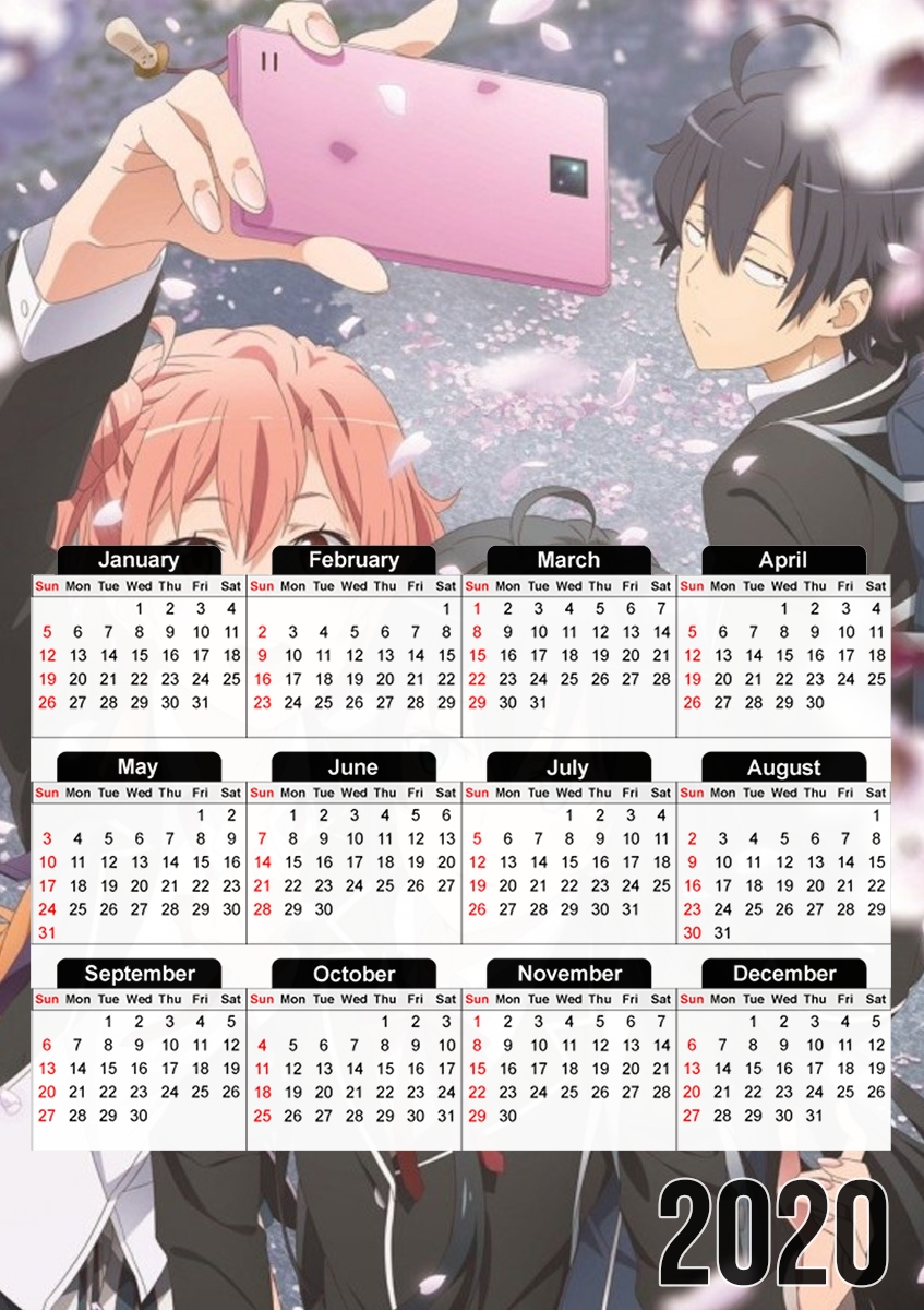 Yahari Ore no Seishun für A3 Fotokalender 30x43cm