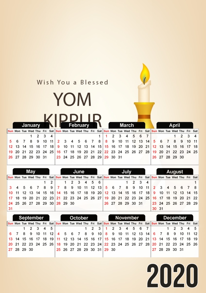 yom kippur Day Of Atonement für A3 Fotokalender 30x43cm