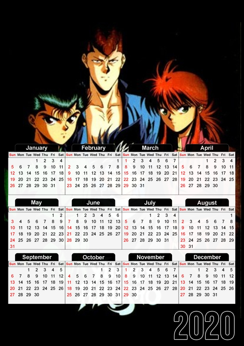 yu yu hakusho für A3 Fotokalender 30x43cm