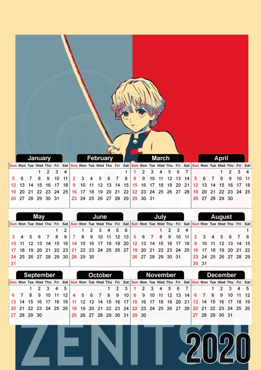 Zenitsu Propaganda für A3 Fotokalender 30x43cm