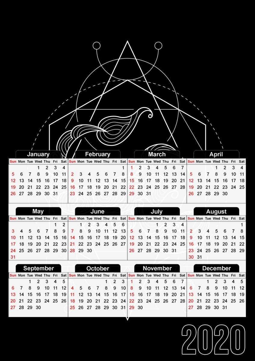 Zodiac scorpion geometri für A3 Fotokalender 30x43cm