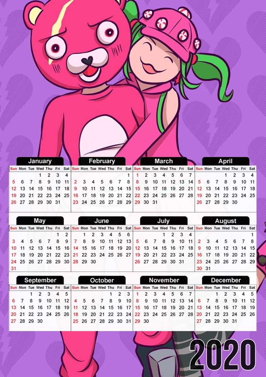 Zoey And Bisounours Skins für A3 Fotokalender 30x43cm