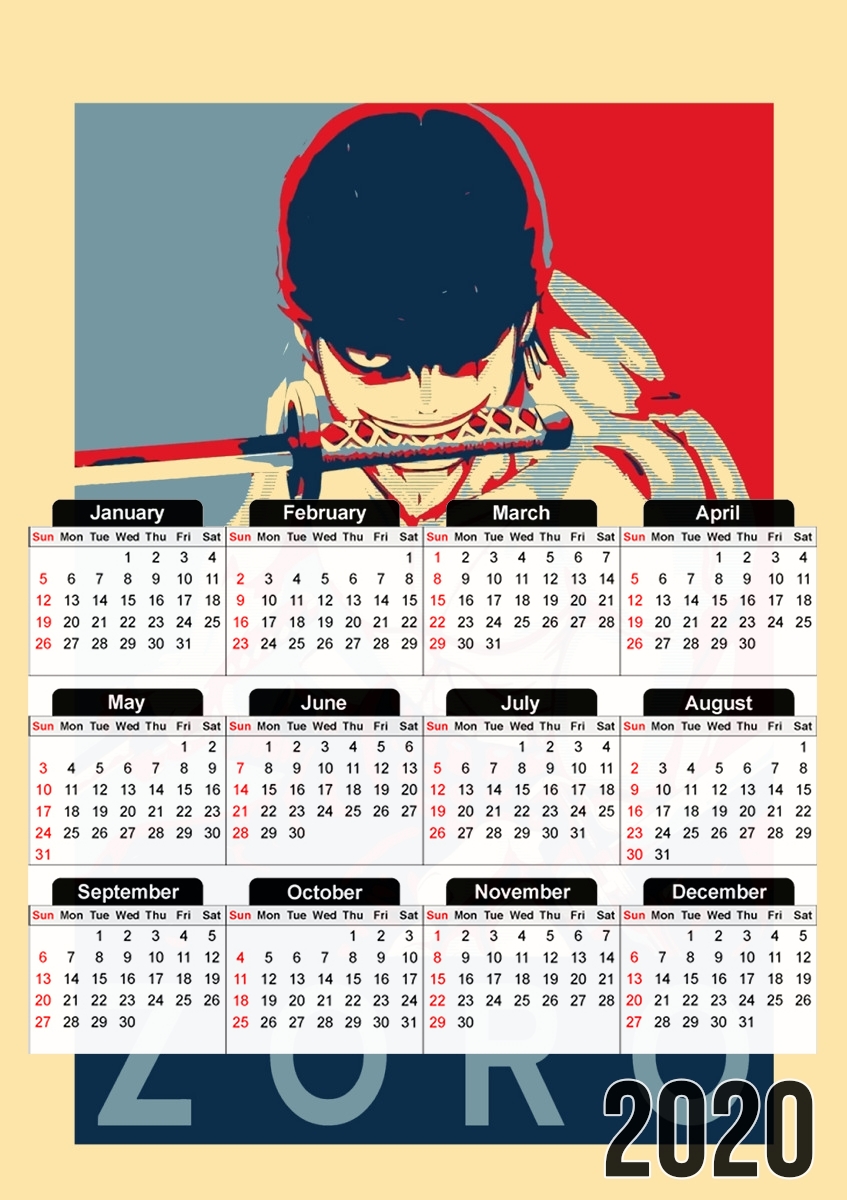 Zoro Propaganda für A3 Fotokalender 30x43cm