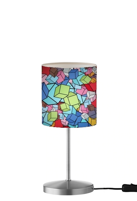 Abstract Cool Cubes für Tisch- / Nachttischlampe