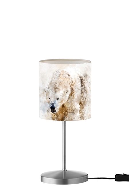 Abstract watercolor polar bear für Tisch- / Nachttischlampe