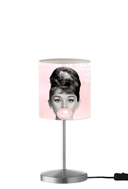 Audrey Hepburn bubblegum für Tisch- / Nachttischlampe