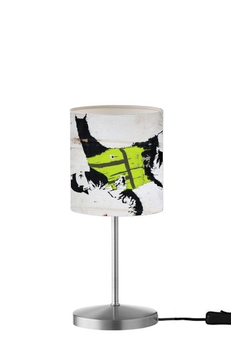 Bansky Yellow Vests für Tisch- / Nachttischlampe